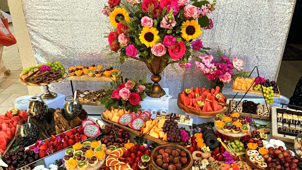 Kosher grazing table styled for a Long Island simcha